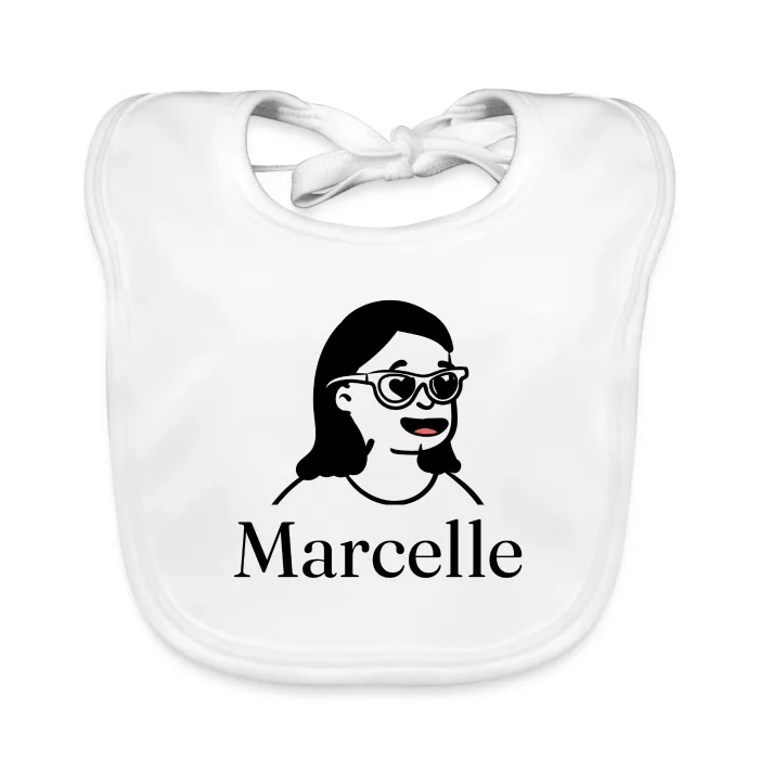 Bavoir bébé personnalisé au prénom Marcelle