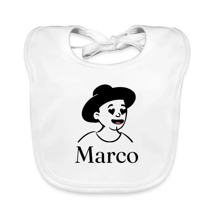 Bavoir bébé personnalisé au prénom Marco