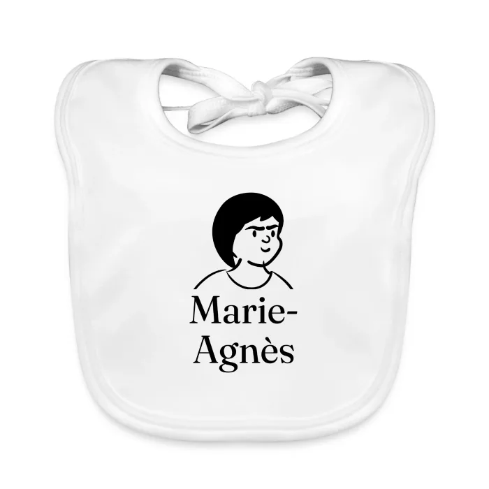 Bavoir bébé personnalisé au prénom Marie-Agnès