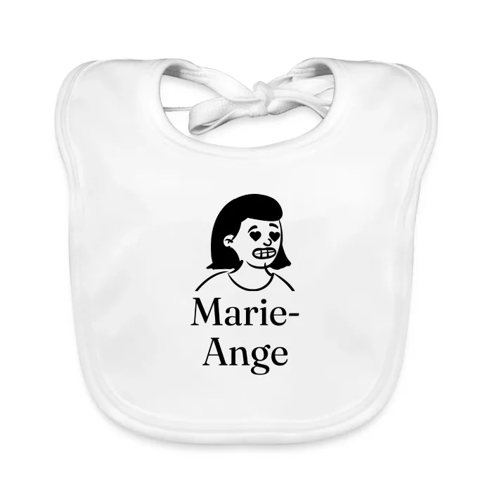 Bavoir bébé personnalisé au prénom Marie-Ange