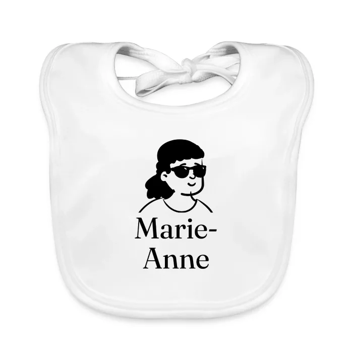 Bavoir bébé personnalisé au prénom Marie-Anne