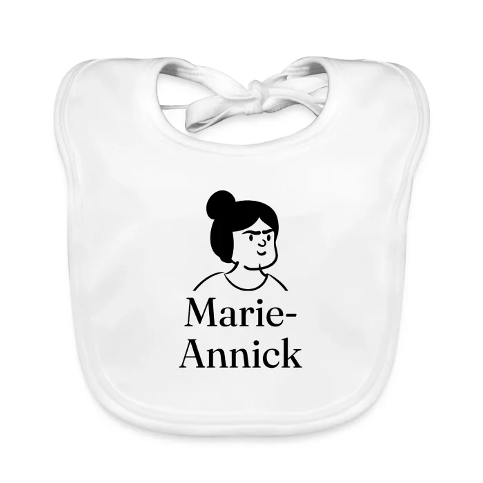 Bavoir bébé personnalisé au prénom Marie-Annick