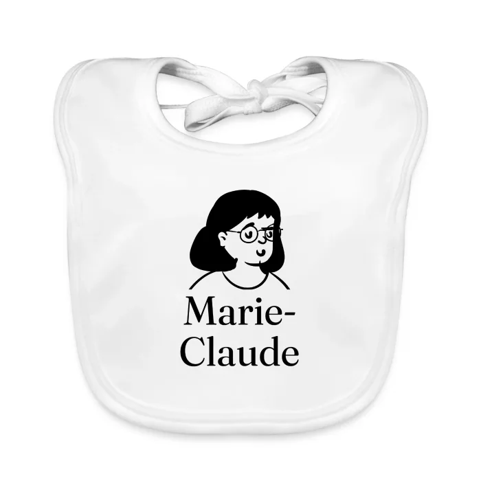 Bavoir bébé personnalisé au prénom Marie-Claude