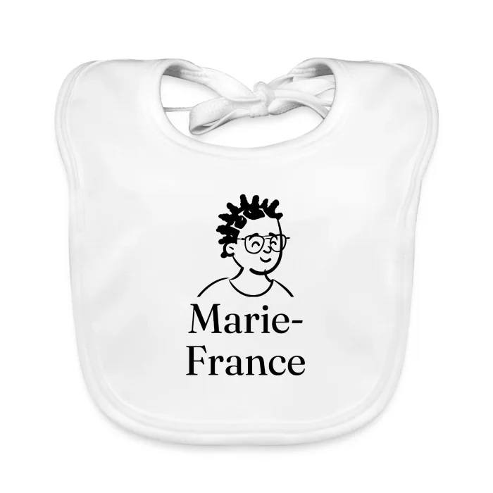 Bavoir bébé personnalisé au prénom Marie-France