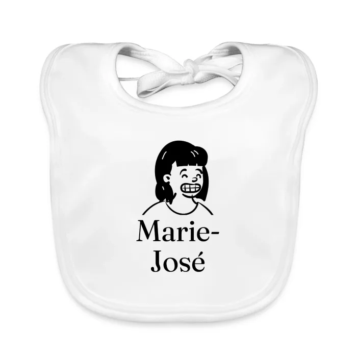 Bavoir bébé personnalisé au prénom Marie-José