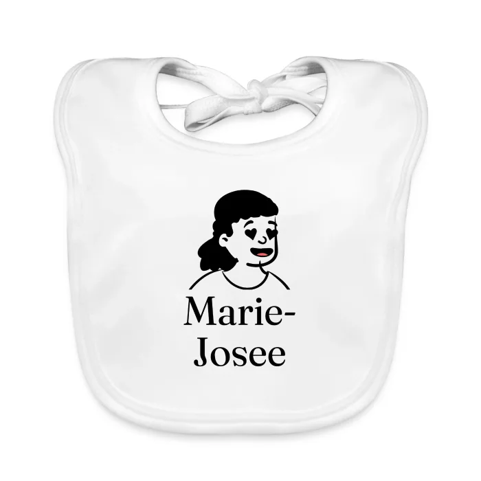Bavoir bébé personnalisé au prénom Marie-Josee