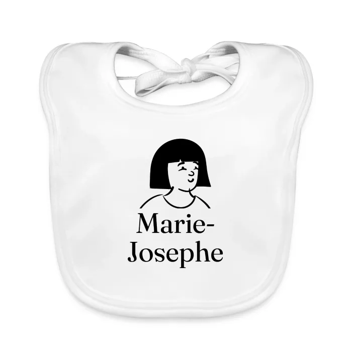 Bavoir bébé personnalisé au prénom Marie-Josephe