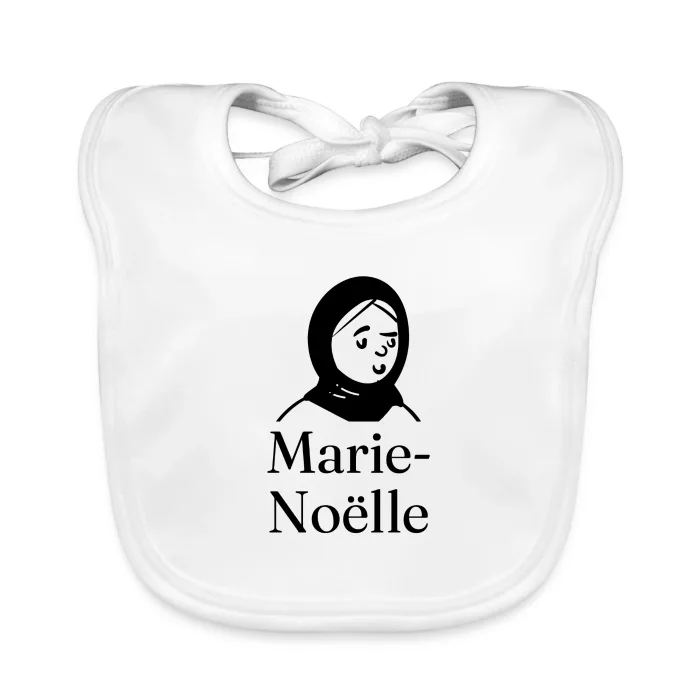 Bavoir bébé personnalisé au prénom Marie-Noëlle
