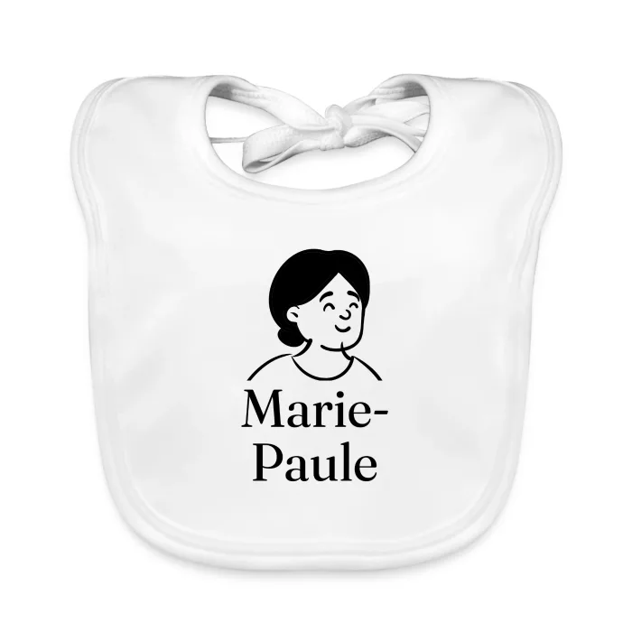 Bavoir bébé personnalisé au prénom Marie-Paule