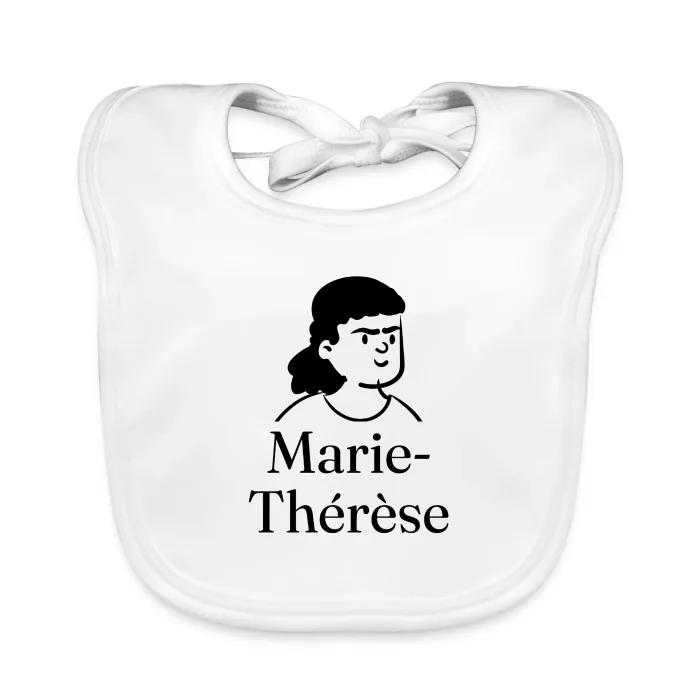 Bavoir bébé personnalisé au prénom Marie-Thérèse