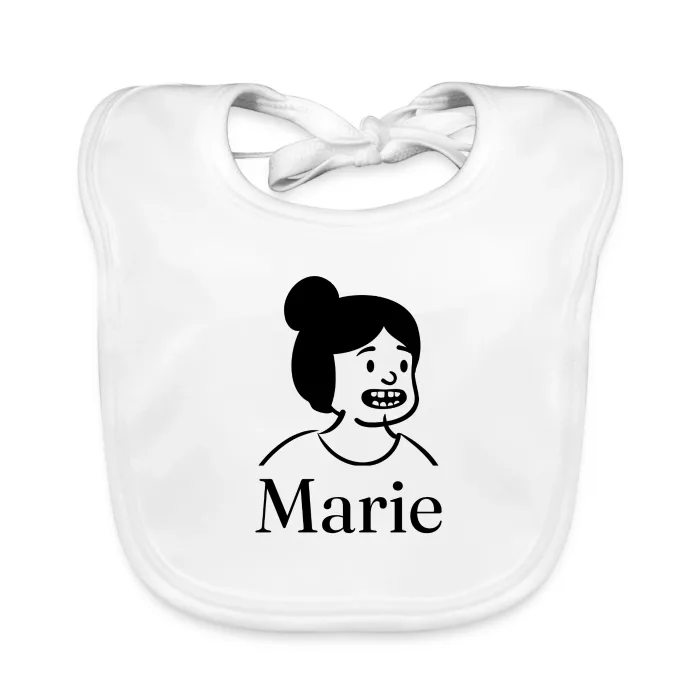 Bavoir bébé personnalisé au prénom Marie