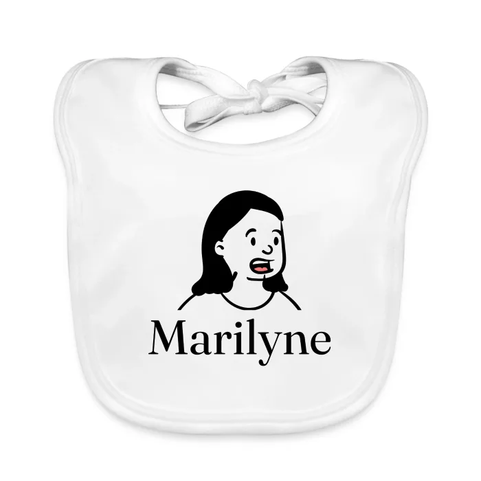 Bavoir bébé personnalisé au prénom Marilyne