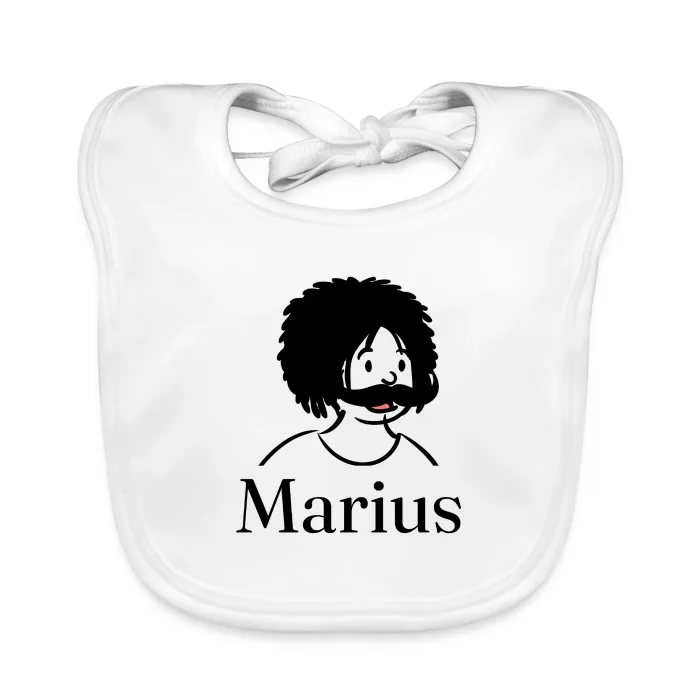 Bavoir bébé personnalisé au prénom Marius
