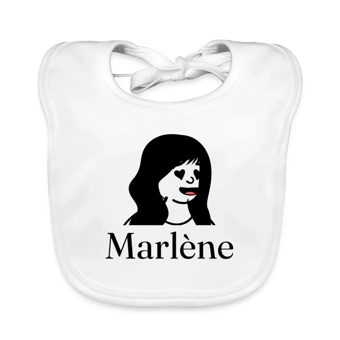 Bavoir bébé personnalisé au prénom Marlène