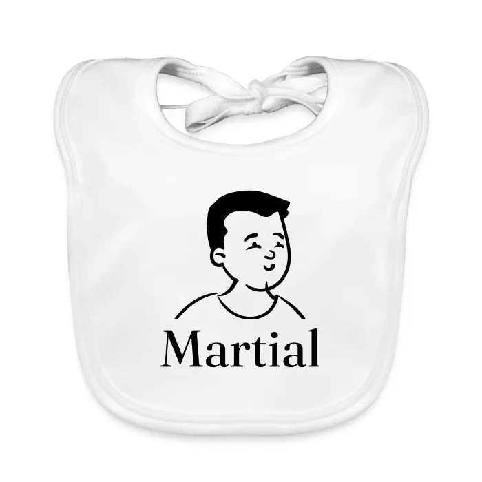 Bavoir bébé personnalisé au prénom Martial