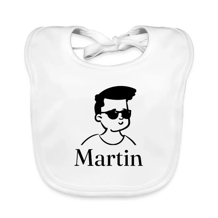Bavoir bébé personnalisé au prénom Martin
