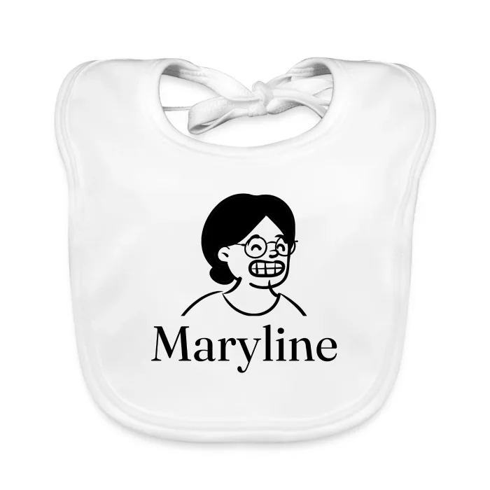 Bavoir bébé personnalisé au prénom Maryline
