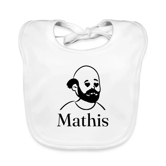 Bavoir bébé personnalisé au prénom Mathis
