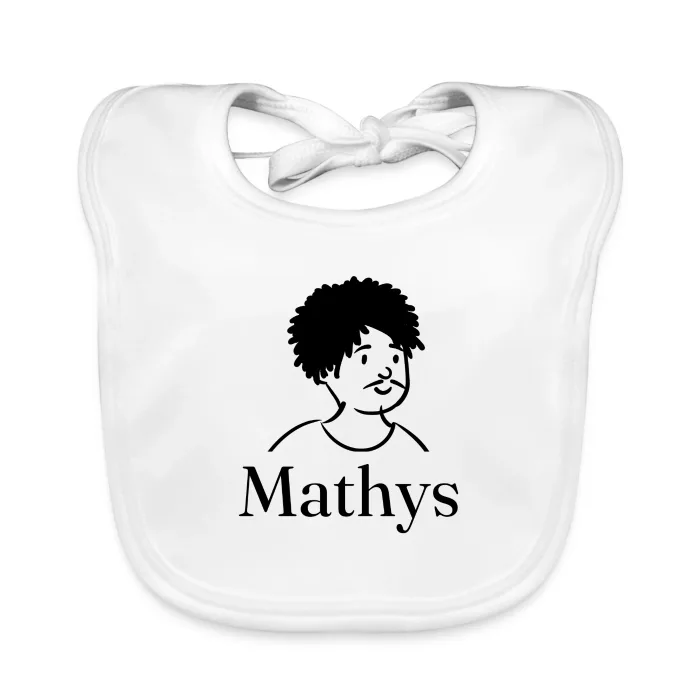 Bavoir bébé personnalisé au prénom Mathys