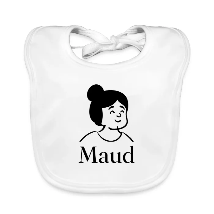 Bavoir bébé personnalisé au prénom Maud