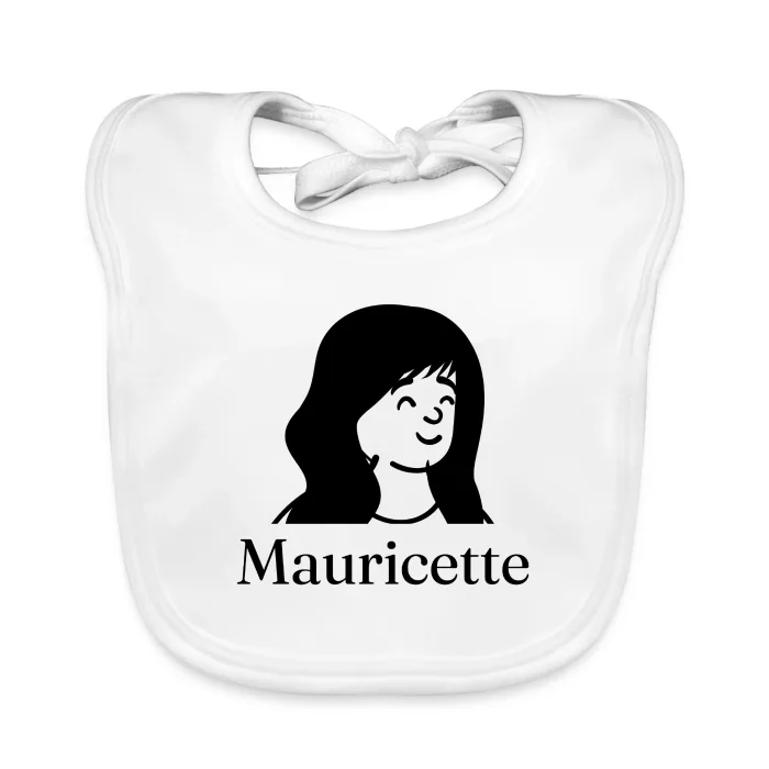 Bavoir bébé personnalisé au prénom Mauricette