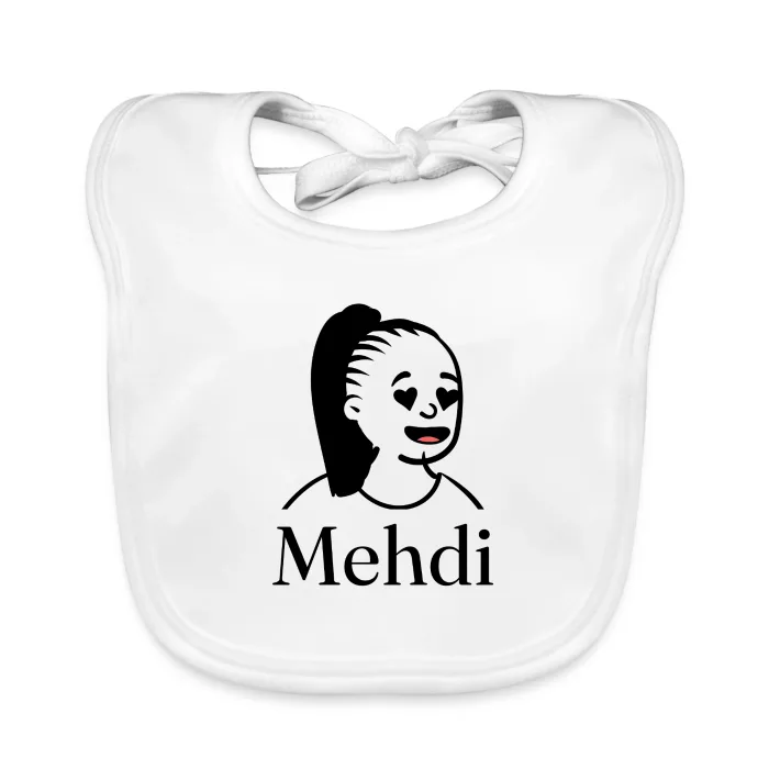 Bavoir bébé personnalisé au prénom Mehdi