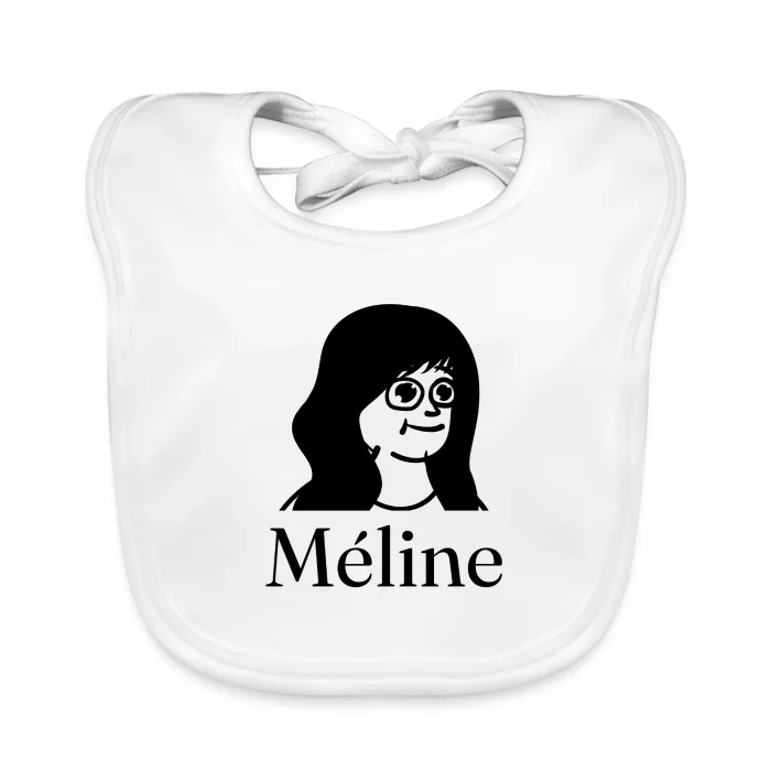 Bavoir bébé personnalisé au prénom Méline