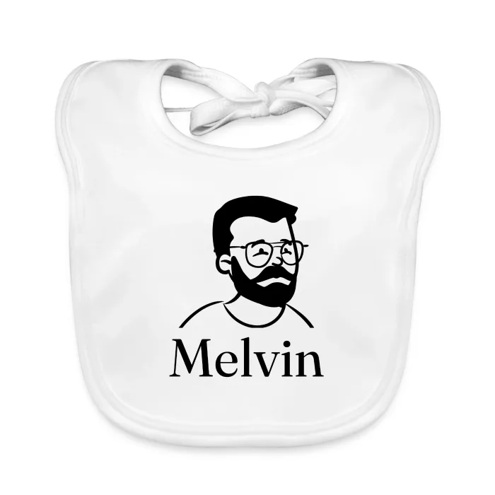 Bavoir bébé personnalisé au prénom Melvin