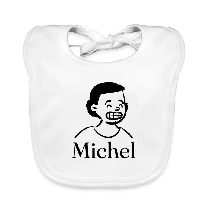 Bavoir bébé personnalisé au prénom Michel