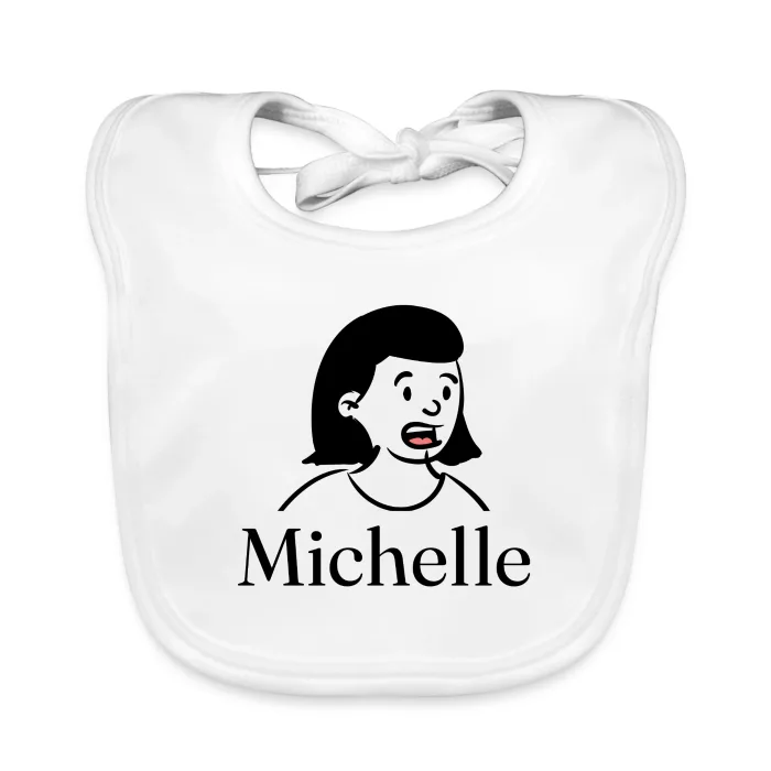 Bavoir bébé personnalisé au prénom Michelle