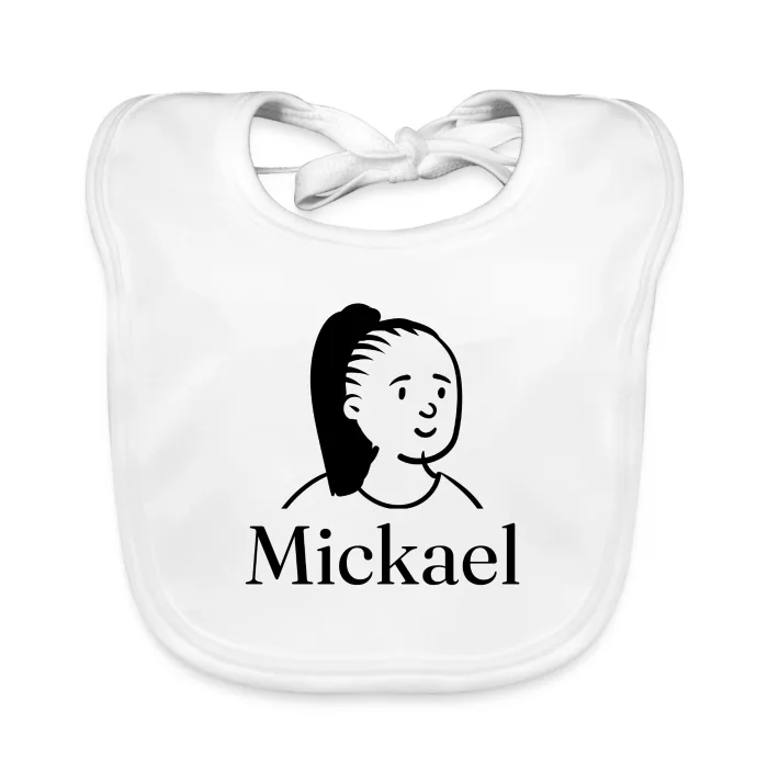 Bavoir bébé personnalisé au prénom Mickael