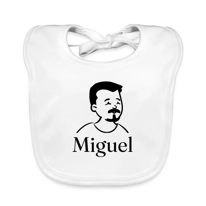 Bavoir bébé personnalisé au prénom Miguel
