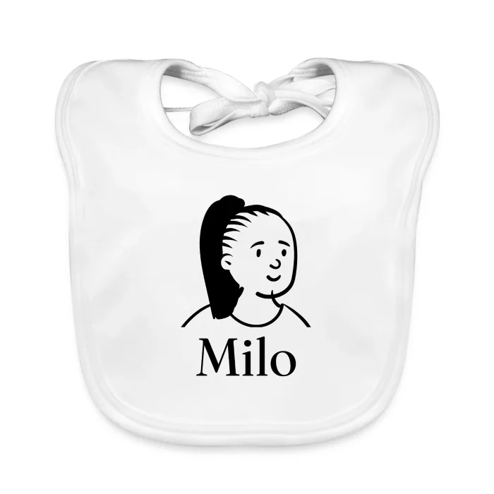 Bavoir bébé personnalisé au prénom Milo