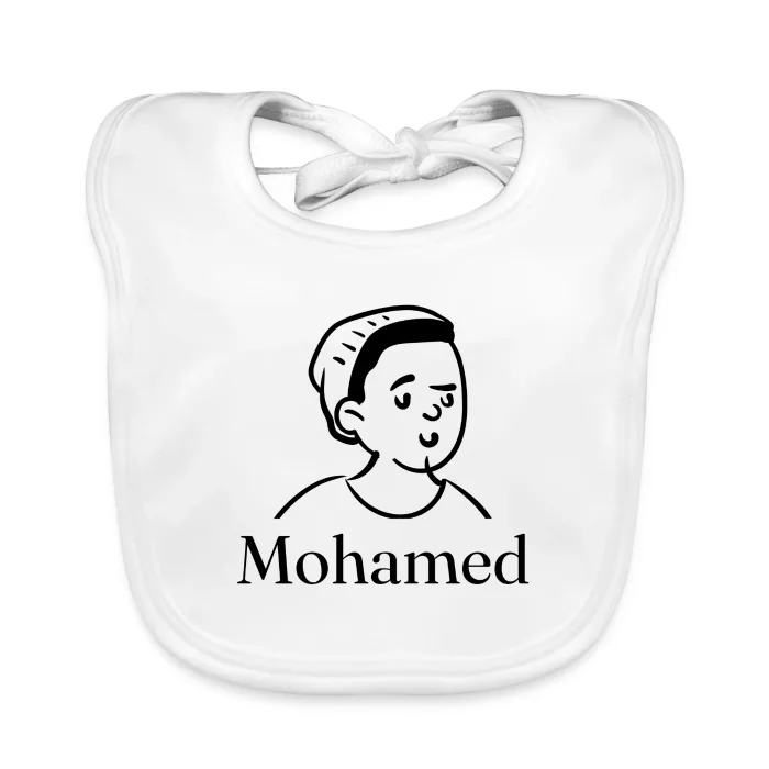 Bavoir bébé personnalisé au prénom Mohamed