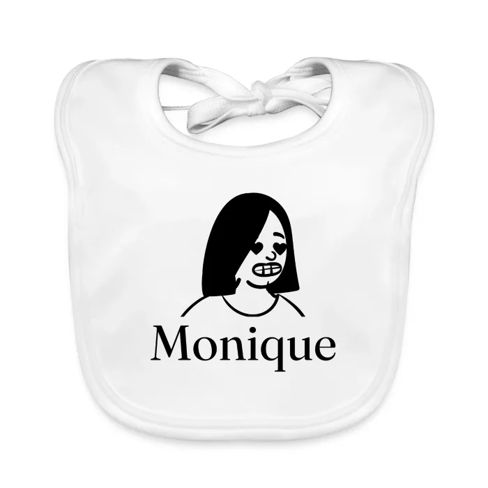 Bavoir bébé personnalisé au prénom Monique