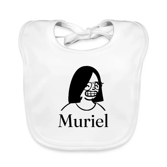 Bavoir bébé personnalisé au prénom Muriel