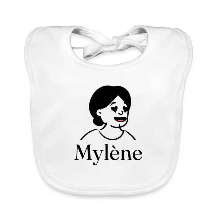 Bavoir bébé personnalisé au prénom Mylène