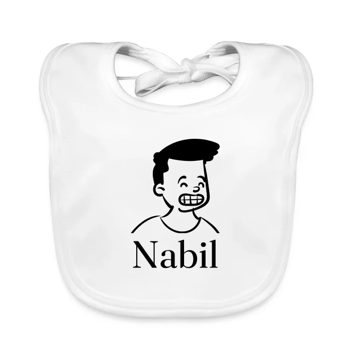 Bavoir bébé personnalisé au prénom Nabil