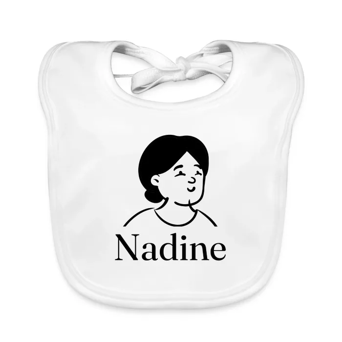 Bavoir bébé personnalisé au prénom Nadine