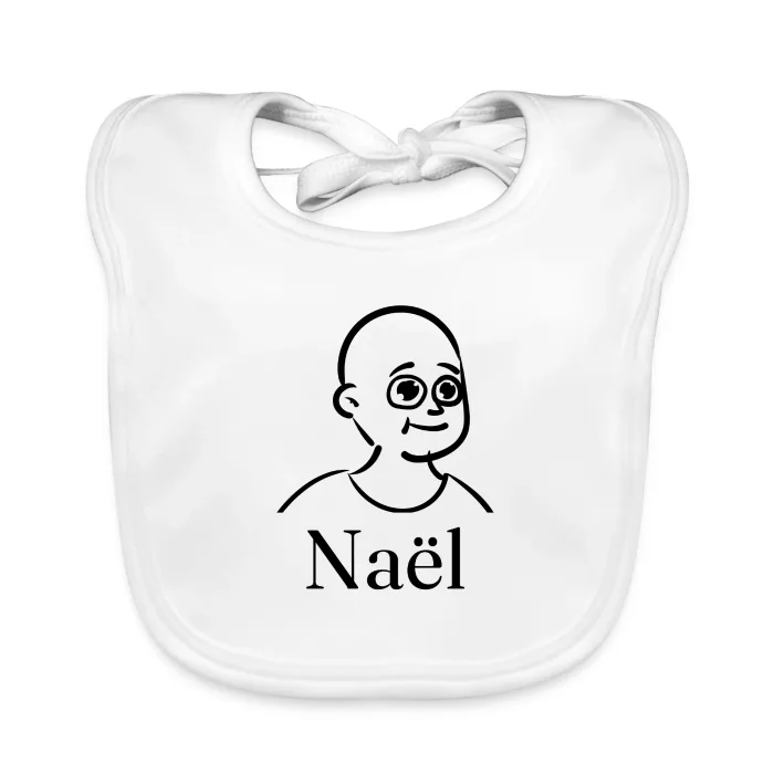 Bavoir bébé personnalisé au prénom Naël