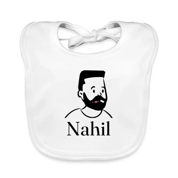 Bavoir bébé personnalisé au prénom Nahil