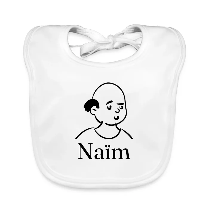 Bavoir bébé personnalisé au prénom Naïm