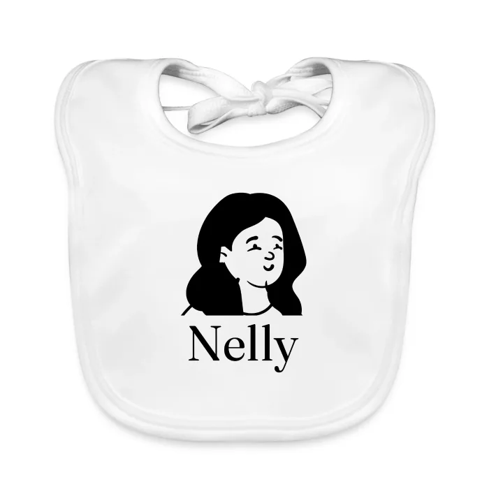 Bavoir bébé personnalisé au prénom Nelly