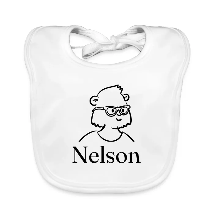 Bavoir bébé personnalisé au prénom Nelson