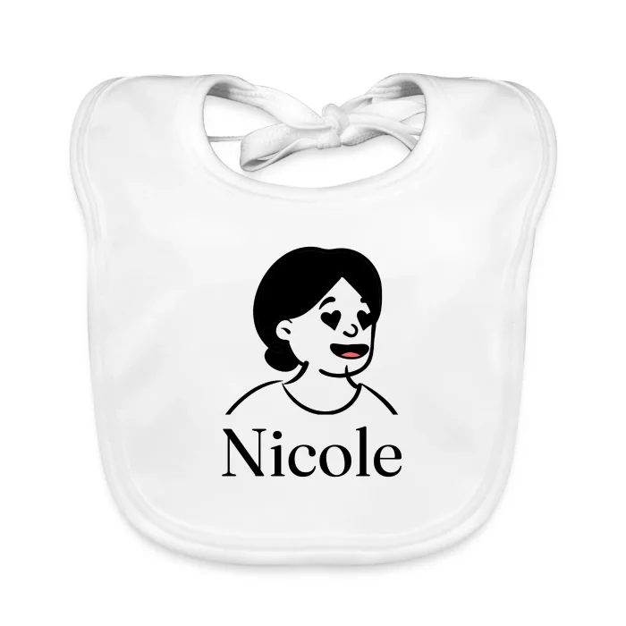 Bavoir bébé personnalisé au prénom Nicole