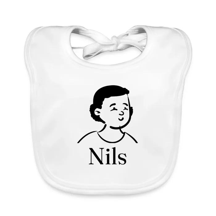 Bavoir bébé personnalisé au prénom Nils