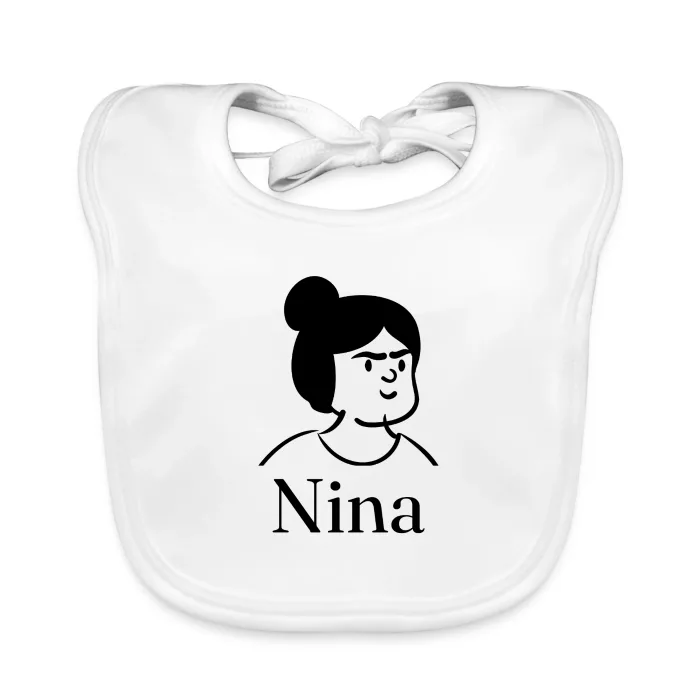 Bavoir bébé personnalisé au prénom Nina