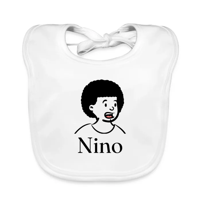 Bavoir bébé personnalisé au prénom Nino