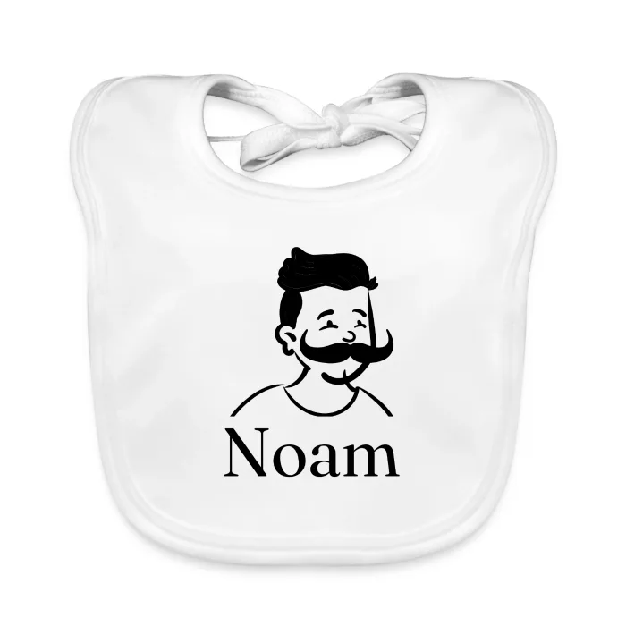 Bavoir bébé personnalisé au prénom Noam