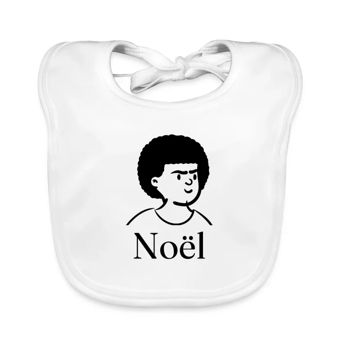 Bavoir bébé personnalisé au prénom Noël